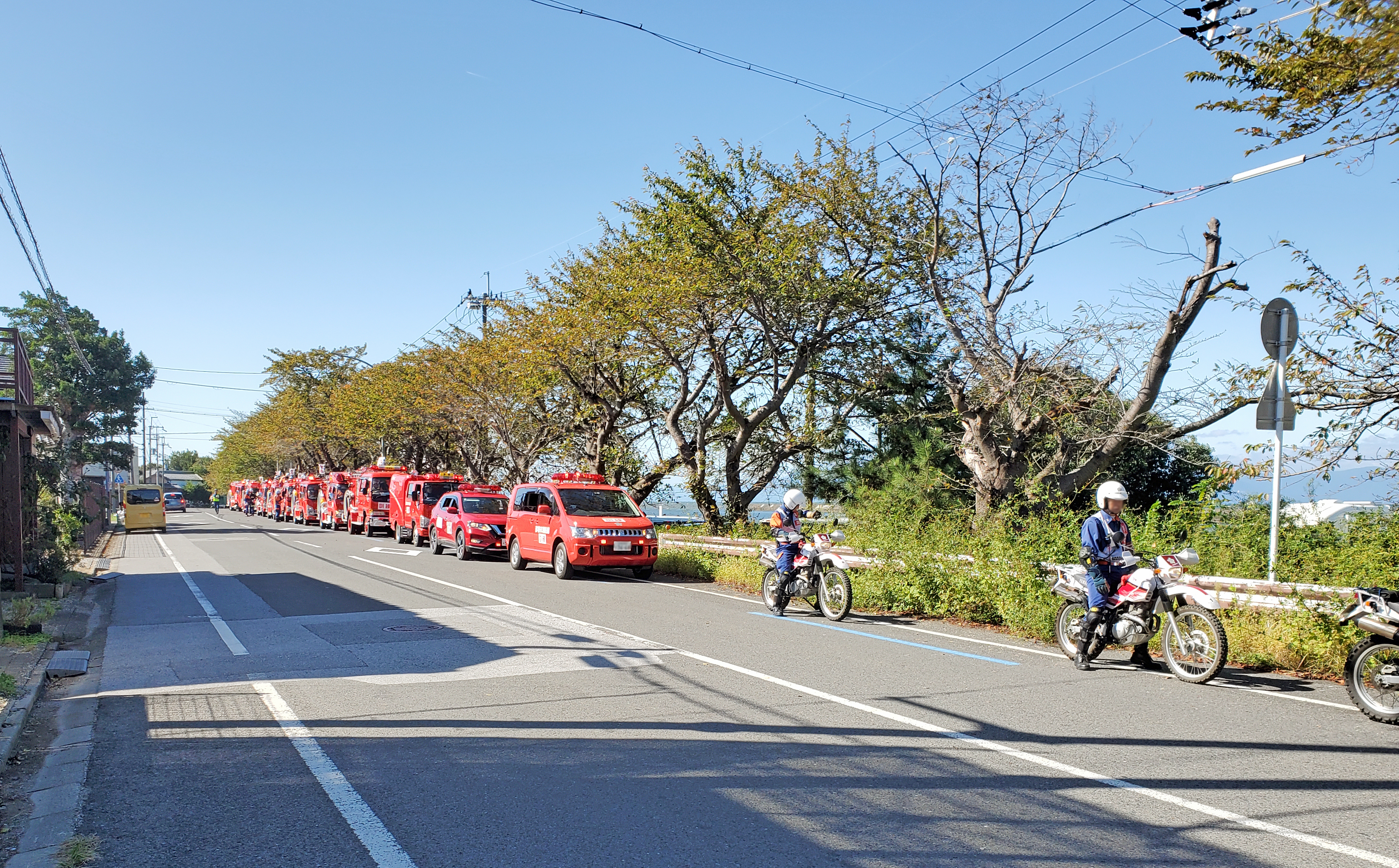 滋賀県防災訓練、彦根港、消防団