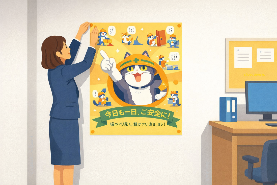 労働災害防止、ポスター掲示、社内、松栄電子工業株式会社、松栄電子工業、松栄電子、松栄電子工業 名古屋