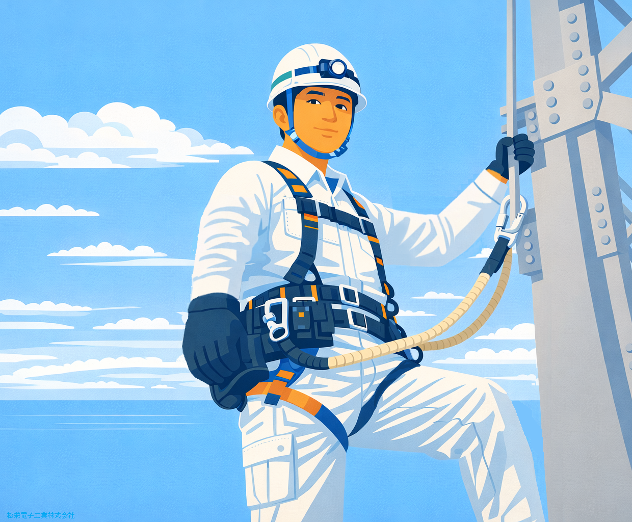 鉄塔、点検、景色、保守、松栄電子工業