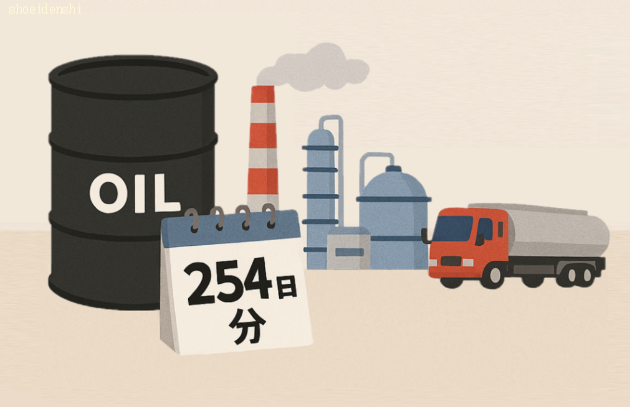石油備蓄254日分、石油備蓄