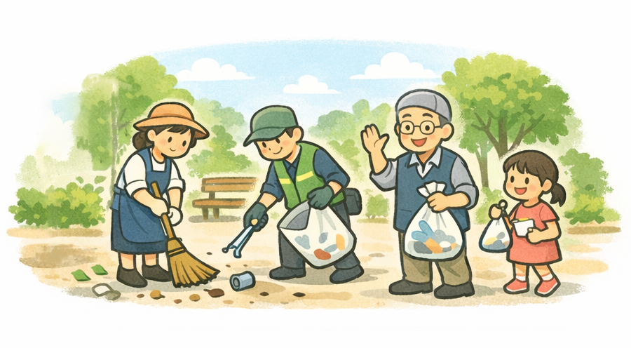 日本の文化、きれいにする