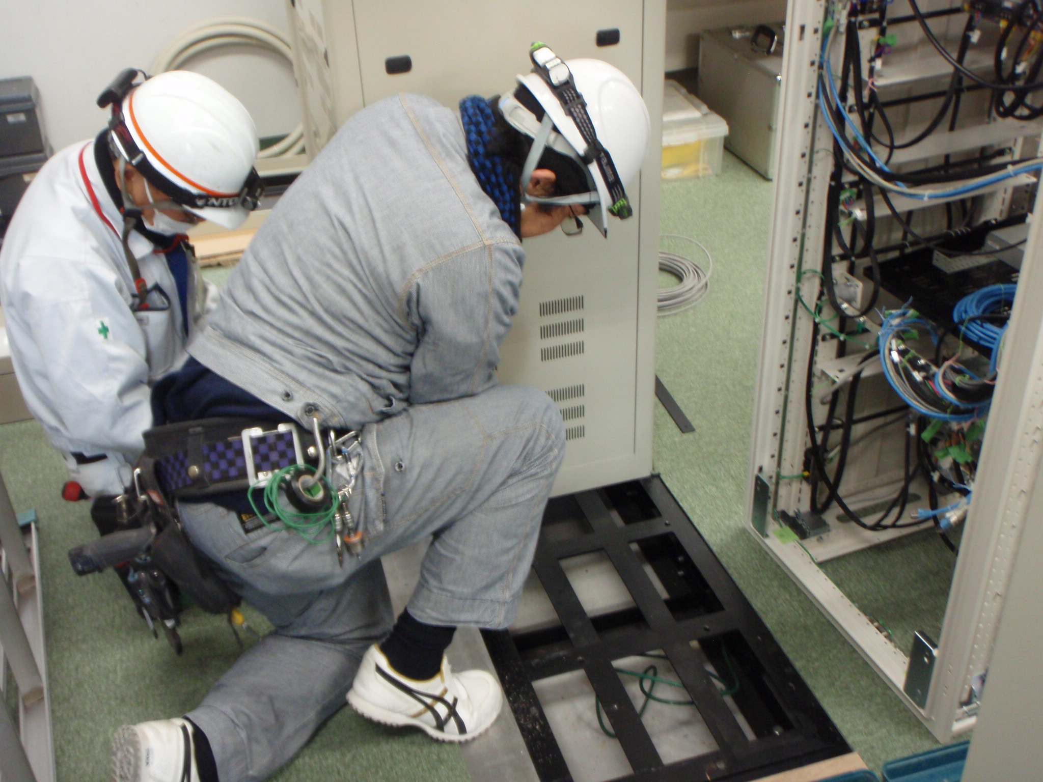 放送装置、施工状況、松栄電子工業、施工実績