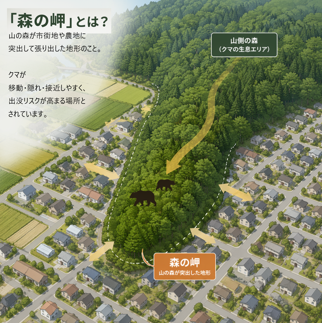 森の岬、アーバンベア、熊対策