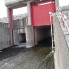 天竜川上流河川事務所管内の排水樋門に設置した水位計