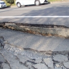 熊本震災における道路の陥没状況