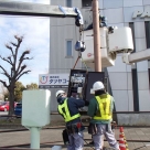 名古屋国道事務所管内のCCTVカメラにおけるユニック車による設置状況